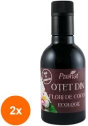 Pronat Glass Pack Set 2 x Otet din Flori de Cocos, Bio, 250ml, Pronat