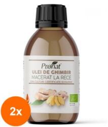 Pronat Glass Pack Set 2 x Ulei BIO de Ghimbir, Macerat la Rece, 100 ml, Pronat