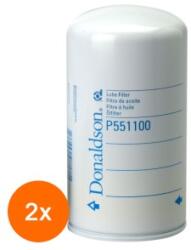 Donaldson Set 2 x Filtru Ulei P551100, Lungime 168 mm, Diametru Exterior 93 mm, Filet M27 x 2, Finetea 20 , Donaldson (RAJ-2XP551100)