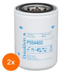 Donaldson Set 2 x Filtru Ulei P554403, Lungime 136 mm, Diametru Exterior 93 mm, Filet 3/4-16, Finetea 40 , Donaldson (RAJ-2XP554403)