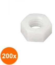 Rocast Set 200 x Piulita Hexagonala 555 Plastic-M10 (COR-200x0555710S)