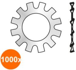 Rocast Set 1000 x Saiba Elastica Dinti Exteriori Forma A 6797 Otel Zincat-53 (COR-1000x6797A53S)