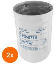 Donaldson Set 2 x Filtru Ulei P550779, Lungime 155 mm, Diametru Exterior 93 mm, Filet M92 x 2.5, Finetea 40 , Donaldson (RAJ-2XP550779)