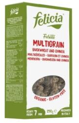Felicia Bio Fusilli Bio cu Multicereale, Felicia, din Hrisca si Quinoa, 250 g