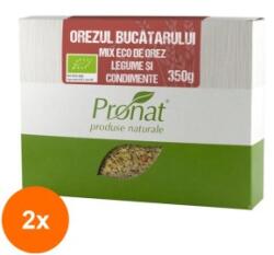 Pronat Foil Pack Set 2 x Mix BIO de Orez, Legume si Condimente, 350 g, Pronat