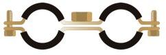 Rocast Colier Dublu Orizontal Protectie De Cauciuc-12" 20-25 (CC52012S)