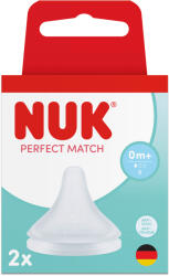 Nuk Силиконови биберони NUK - Perfect Match, Размер S, 0 m+, 2 броя (10124032)