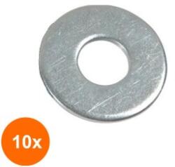 Rocast Set 10 x Saiba Plata Serie foarte Mare Forma R 440r Otel Zincat-30 (COR-10x0440030S)