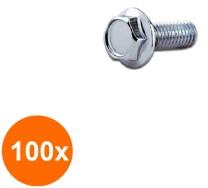 Rocast Set 100 x Surub Cap Hexagonal si Flansa Otel gr. 8.8 Zincat-M12x25 (COR-100x692181225S)