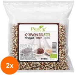 Pronat Foil Pack Set 2 x Amestec BIO de Quinoa, Neagra, Rosie si Alba, 400 g, Pronat