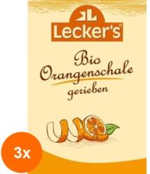 Lecker's Set 3 x Coaja de Portocala Bio , Macinata, 15g Lecker`s