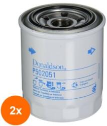 Donaldson Set 2 x Filtru Ulei P502051, Lungime 100 mm, Diametru Exterior 80 mm, Filet M20 x 1.5, Finetea 37 , Donaldson (RAJ-2XP502051)