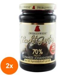 ZWERGENWIESE Set 2 x Gem BIO de Coacaze Negre Indulcit cu Sirop de Agave, 225 g, Zwergenwiese
