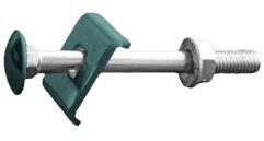 Rocast Surub T pentru Gard M6 x 60 mm, Fixare Panouri de Gard pe Stalpi Rectangulari 40 mm, Vopsit RAL 6005 (SG660EVS)
