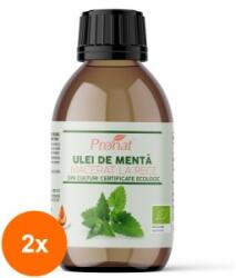 Pronat Glass Pack Set 2 x Ulei BIO de Menta Macerat la Rece, 100 ml, Pronat