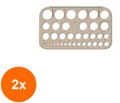KOH-I-NOOR Set 2 x Sablon 37 Cercuri Diferite Marimi (HOK-2xKH-K749 161)