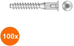 Rocast Set 100 x Surub Imbinare Unitacap Tesit Locas Inbus SW4 Orificiu Pentru Capac Otel Zincat - 6.3 x 50 (COR-100XVR.7541.02S)