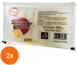 H and S Asia Set 2 x Taitei Rulati Shirataki din Faina de Konjac, 340 g, H and S Asia