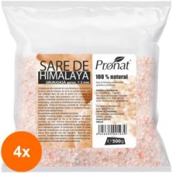 Pronat Foil Pack Set 4 x Sare Neiodata de Himalaya, Grunjoasa, 1 - 2 mm, 500 g