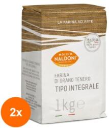 Naldoni Set 2 x Faina din Grau Tanar Integrala, Naldoni, 1 kg