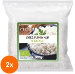 Pronat Foil Pack Set 2 x Orez Jasmin Alb, Bio, 500 g, Pronat
