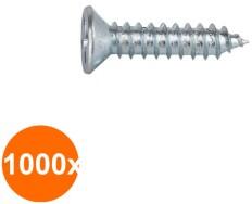 Rocast Set 1000 x Surub Cap Inecat Pentru Tabla 7982 Otel Zincat-2.9x 22 (COR-1000x798202922S)