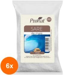 Pronat Foil Pack Set 6 x Sare de Mare, Fina, 500 g