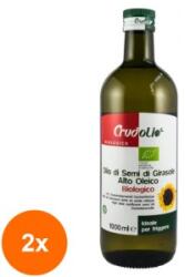 Joe and Co Set 2 x Ulei Bio din Seminte de Floarea Soarelui pentru Prajit, Crudolio, 1000 ml