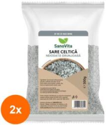 SanoVita Set 2 x Sare Celtica Grunjoasa Neiodata, Sanovita, 500 g