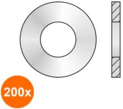 Rocast Set 200 x Saiba Plata Forma A DIN 125, Plastic - 8, 4 (COR-200x0125784S)