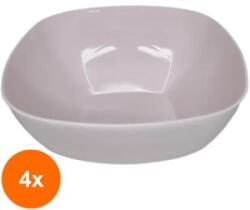 Sterk Plast Set 4 x Bol Lux, Forma Patrata, Nr. 2, Sterk Plast (CLE-4xELC-SK-BPL2) Castron