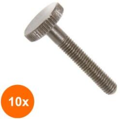 Rocast Set 10 x Surub Cap Striat Guler 464 Otel-M6 x 16 (COR-10x04640616S)