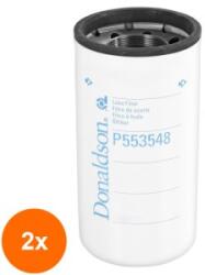 Donaldson Set 2 x Filtru Ulei P553548, Lungime 227 mm, Diam. Ext. 118 mm, Filet 2 1/4-12 un, Finetea 15 , Donaldson (RAJ-2xP553548)
