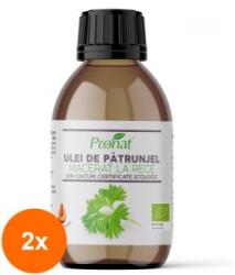 Pronat Glass Pack Set 2 x Ulei BIO de Patrunjel, Macerat la Rece, 100 ml, Pronat