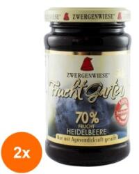 ZWERGENWIESE Set 2 x Gem BIO de Afine, Indulcit cu Sirop de Agave, 225 g, Zwergenwiese