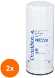 Donaldson Set 2 x Filtru Ulei P553000, Lungime 296 mm, Diam. Ext. 118 mm, Filet 2 1/4-12 un, Finetea 17 , Donaldson (RAJ-2xP553000)