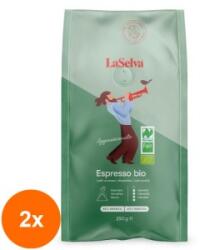 La Selva Set 2 x Cafea Espresso Bio si Fair Macinata, Apassionato, 250 g, La Selva
