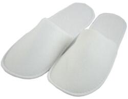 Prima Papuci Frotir de Unica Folosinta Prima cu Talpa Eva, Inchisi la Degete, Albi, 10 Perechi (VTR-0387-INC-10)