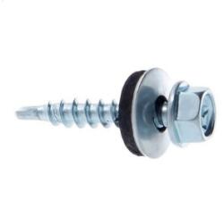 Rocast Surub Autoforant Cap Hex + Saiba Cauciucata Epdm R14 mm Pt. Prindere Constructii Lemn, Otel, Vopsit - 4.8x35 R 7043 (X020048356S)