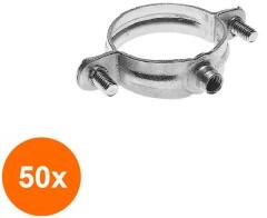 Index Set 50 x Colier M6 fara Surub, pentru Tevi de Cupru, Diametru Interior 32 mm (COR-50XI.ABM6032S)