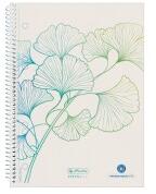 Pelikan Caiet A5, 70 File, Spirala, Matematica, Motiv Gingko Greenline (HRZ-50033508)