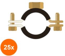 Rocast Set 25 x Colier Standard Piulita Dubla Protectie Cauciuc Banda 20x2 mm Piulita M8+m10 40-45 1 14 (COR-25xCCA06112S)
