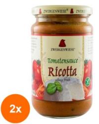 ZWERGENWIESE Set 2 x Sos BIO de Rosii, Ricotta, 340 g, Zwergenwiese