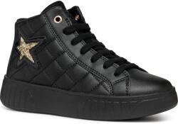 Geox lány sportcipő, poliuretán/poliészter, fekete, 28 EU