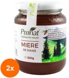 Pronat Glass Pack Set 2 x Miere de Mana Cruda 500g