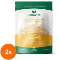 SanoVita Set 2 x Fulgi de Drojdie, Inactiva si Uscata, Sanovita Zipper, 200 g