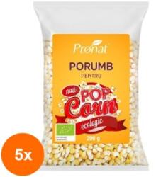 Pronat Foil Pack Set 5 x Porumb BIO pentru Popcorn, 200 g, Pronat