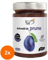 Bun de Tot Set 2 x Dulceata de Prune fara Zahar, 360 g, Bun de Tot