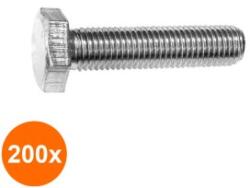 Rocast Set 200 x Surub Total Filetat Cap Hexagonal 933 Otel Gr. 10.9-M6 x 10 (COR-200x09339610S)