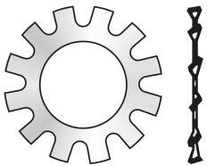 Rocast Saiba Elastica Dinti Exteriori Forma A 6797 Otel Zincat-17 (6797A17S)
